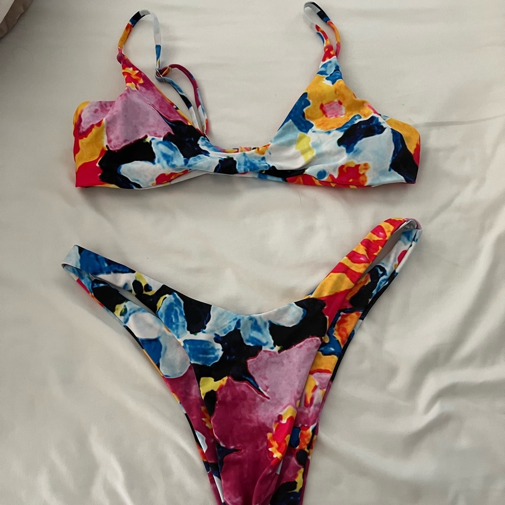 Floral High Rise Cheeky Swimsuit
